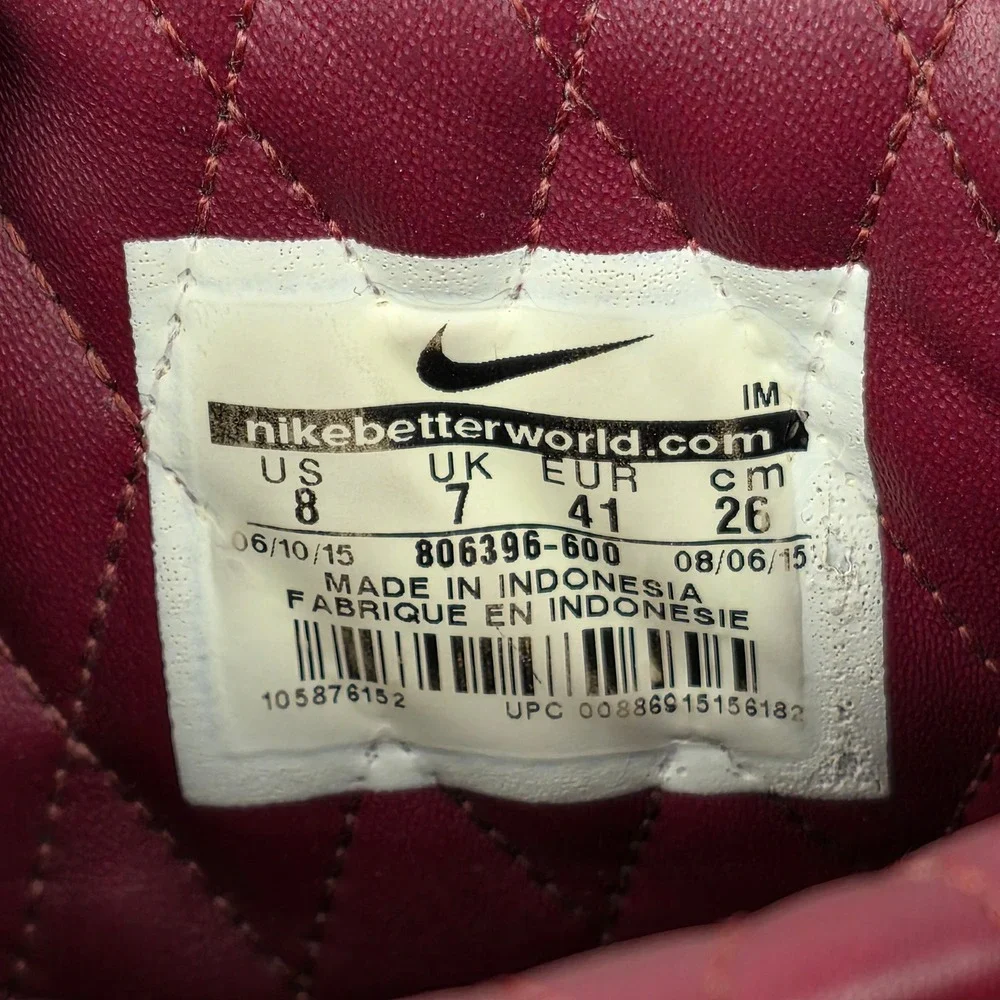 Nike‎ LeBron 13 Lifestyle Team Red Gum Brown Suede Studded 806396-600 Mens 8